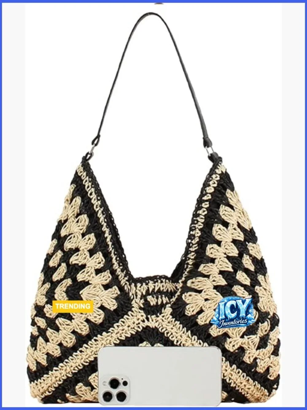 Straw Hobo Bag, Boho Woven Beach Purse, Large Summer Straw Tote with Lining,